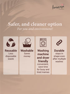 Exportateur de vrac Coussinets d'allaitement en bambou Matériau éponge lavable Coussinets de mamelon Accessoires de maternité pour l'allaitement - Product Image 5