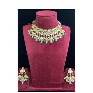 Handmade Stylish Kundan Necklace <b>Set</b> Indian Traditional Bridal Jewelry for Women for Wedding Party Engagement Anniversary - Product Image 5
