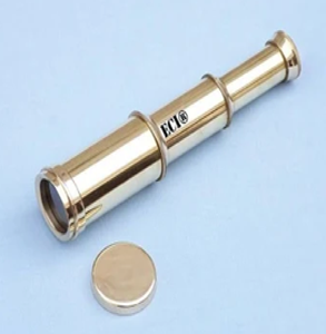 Kính thiên văn hải lý bằng đồng sáng bóng nhỏ gọn và di động với các phần có thể mở rộng và nắp ống kính bằng đồng bảo vệ với giá bán buôn - Product Image 1