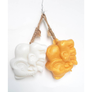 ชุดของขวัญ2024ชุดของขวัญสบู่ทองน้ำมันมะพร้าว100กรัมรูปช้างพร้อมผลิตภัณฑ์ฟองน้ำใยบวบของประเทศไทย - Product Image 5