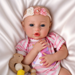 Babeside Ethan 16 Zoll Lebensechte Silikon-Reborn-Babypuppe, Mädchen, Ganzkörper, Weiche Haut, Offene Augen Design - Product Image 1