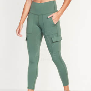 กางเกงเลกกิ้งสำหรับเล่นโยคะกางเกงฟิตเนสเอวกลางเอวยางยืดดีไซน์ล่าสุด - Product Image 2