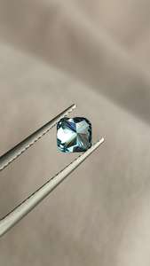 Diamante cultivado en laboratorio de 1 quilate, color azul verdoso intenso, corte cojín, para la elaboración de anillos, certificado por IGI, piedras sueltas de fantasía, fabricante indio. - Product Image 3
