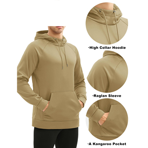 Sweat à capuche pour homme Bold Basics en coton mélangé, coupe classique, idéal pour les sorties décontractées, capuche avec cordon de serrage, idéal pour la vente en gros - Product Image 4