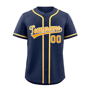 Vente en gros de maillots de baseball personnalisés grande taille vêtements de sport à la mode nouveau style de tissu en polyester sublimation personnalisée bon marché - Product Image 4