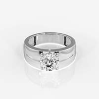 Anillo de Oro 9K para Hombre con Diamante Portugués Cultivado en Laboratorio de 1 Quilate, Corte Brillante, Corte Excelente, Estilo Hip Hop, Chapado en Rodio, 99% Puro
