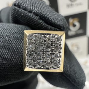 Pendientes de compromiso clásicos con diamantes cultivados en laboratorio VVS, corte cojín, oro amarillo macizo de 14k, certificados por IGI, para mujer - Product Image 1