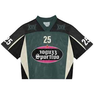 Tùy Chỉnh Người Đàn Ông Của Cổ Điển Quá Khổ Boxy Lưới Cắt Jersey Cao Đường Phố Thể Thao Thời Trang Đường Phố Với Thiết Kế Trống Mẫu Thư T-Shirt - Product Image 5