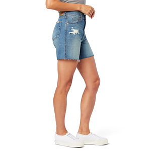 Pantalones cortos vaqueros de moda para mujer, precio al por mayor, 2025, diseño personalizado, lavados, de talla grande, ajustados, informales, para mujer - Product Image 6