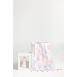 ผ้าพันคอไหมชีฟองซาตินลายเรขาคณิตพิมพ์ดิจิทัลสำหรับผู้หญิง ผ้าพันคอยาวหลายสีสันสำหรับฤดูใบไม้ผลิ - Product Image 1