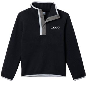 Sudadera para Niños con Logotipo Personalizado, Precio de Fábrica, Ropa Casual / Color Sólido con Cuello Alto y Botón para Cierre, Precio al por Mayor, OEM - Product Image 1