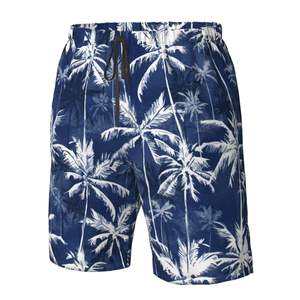 กางเกงขาสั้นผู้ชายทรงกลางเอว ดีไซน์ทันสมัย ลายพิมพ์แบบซับลิเมชั่น เหมาะสำหรับใส่ไปเที่ยวทะเล ฤดูร้อน ลายเรียบ สไตล์ลำลอง แห้งเร็ว ผลิตจากโพลีเอสเตอร์ มีเชือกผูก - Product Image 3