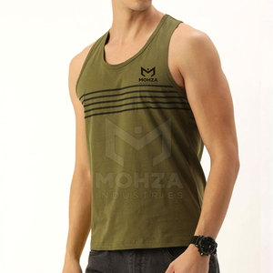 เสื้อกล้ามผู้ชายระบายอากาศดี ออกแบบโลโก้ได้ตามต้องการ สำหรับขายออนไลน์ ขายส่ง เสื้อกล้ามออกกำลังกายสีพื้น - Product Image 3