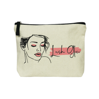 Sac de rangement cosmétique en coton tendance, étanche, pour femmes, avec fermeture éclair résistante et design pratique pour les voyages