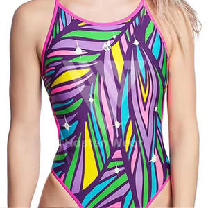 ชุดว่ายน้ำสตรีแบบวันพีชแห้งเร็วชุดชายหาดเอวสูงดีไซน์สวย - Product Image 2