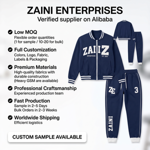 ชุดวอร์ริสต์แทรคสูท ZAINI รุ่น Heavyweight 320 GSM ผ้าฝ้ายผสมโพลีเอสเตอร์ สีแดงเลือดหมู สำหรับปักโลโก้ด้านหน้า แห้งเร็ว ระบายอากาศได้ดี - Product Image 1
