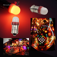 Ampoule LED PA 2MBX-11ACT-CT2CT pour machines de flipper colorées 2 SMD 2835 Ba9s # 44 # 47 T4W 1445 Wedge 6.3V AC/DC-Red Current