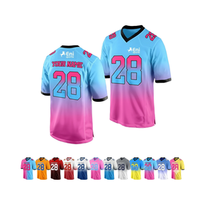 Camiseta de Fútbol Erni Personalizada de Alta Calidad, 100% Poliéster, Impresión por Sublimación, Nombre del Equipo y Número Cosidos, para Práctica Deportiva - Product Image 1