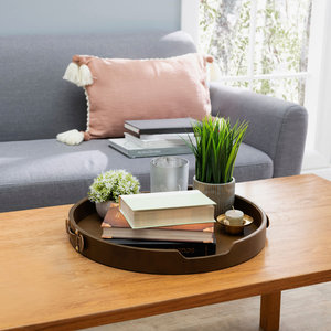 ถาดหนังทำด้วยมือสำหรับจัดระเบียบอุปกรณ์ในห้องนอนถือเทียนที่ปลอดภัยหรือเสิร์ฟอาหารในการชุมนุมวันหยุด - Product Image 2