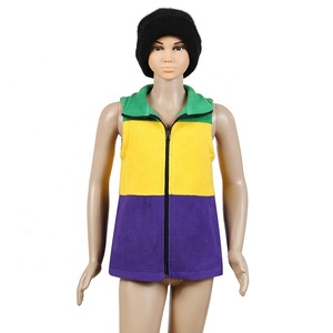 mom and me Mardi Gras Sherpa <b>Fleece</b> <b>Vest</b> jacket 2024 <b>Men</b> <b>Vest</b> Jacket Autumn Winter Big Size <b>Vest</b> Jacket Sleeveless - Product Image 4