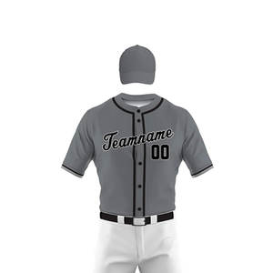 Maillot de basket-ball Laker pour adultes professionnels gris-noir impression numérique uniformes de baseball Sublimation Baseball Softball porter - Product Image 2