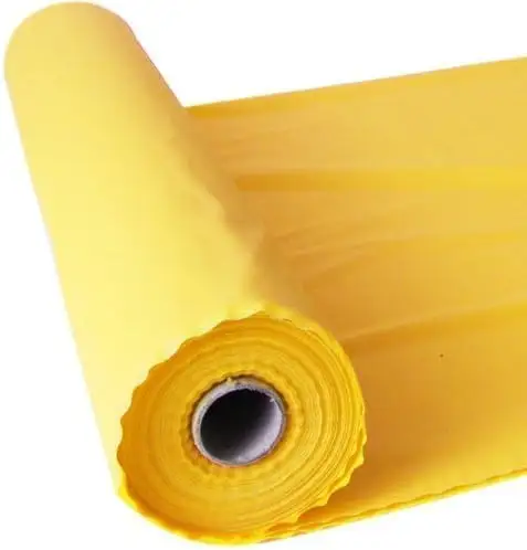 حرفة للاستعمال مرة واحدة وحفلات صفراء لفة 40 بوصة * 30 قدمًا غطاء طاولة مأدبة خصم لفة لفترة محدودة
