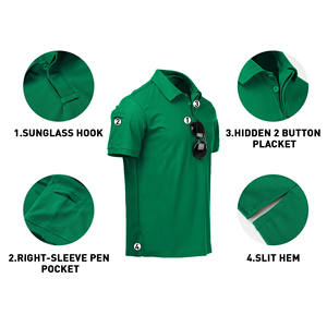 Polo en coton de haute qualité pour entreprise, 180 g/m², polo pour homme, logo brodé personnalisé, polos personnalisés - Product Image 4