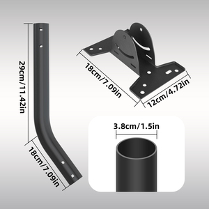Support mural robuste Starlink Gen 3 V4 pour avant-toit, résistant aux intempéries, avec adaptateur de tuyau mural long - Product Image 4