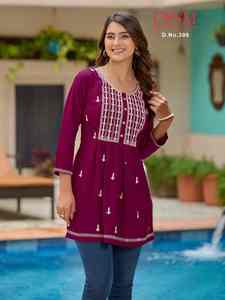 Vêtements décontractés, tissu tricoté confortable, tunique courte à col rond, douce et extensible, ensemble pour un usage quotidien, prix de gros, livraison mondiale - Product Image 6