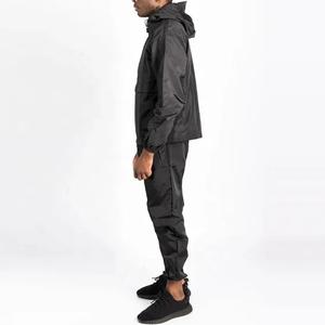 Custom Breathable Vintage Polyester/Cotton Plus Size <b>Maternity</b> Men's Running <b>Jacket</b> Windbreaker Lightweight Solid Tracksuit Set - Product Image 2