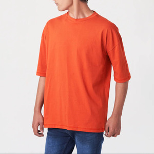 Camiseta de Manga Corta para Hombre, Diseño Liso, Tejido de Punto, 100% Algodón, Talla Grande, con Logotipo Bordado, Venta al Por Mayor - Product Image 5