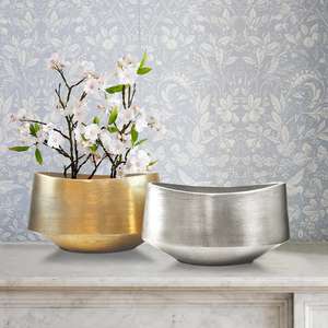 Vase à fleurs en métal pêché or et argent 2025 Vases en métal décoratifs pour la maison - Product Image 3