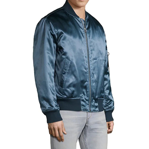 Chaqueta Impermeable y Cortavientos de Seda Satén con Cuello Alto, Color Personalizado, Logotipo Personalizado, Servicio OEM para Hombre - Product Image 1