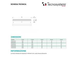 Difusor lineal retráctil Tecnosystemi de 1 ranura con amortiguador para extractor de aluminio - Product Image 4