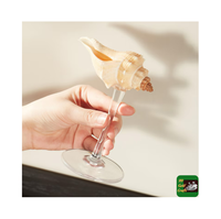 Copa de Vino con Forma de Concha de Vieira, Diseño Costero, Hecha a Mano en Cobre, Estilo Art Deco, para Exportación, Regalos de Boda y Tiendas