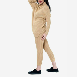 Custom Women New Cotton Polyester Tracksuit Sweatsuits Manufacturer Plus Size Hoodie and <b>Sweatpants</b> <b>Set</b> for Women - Product Image 4