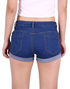100% Pure Denim Summer <b>Biker</b> Shorts for <b>Men</b> and Women High Quality Seamless Corduroy Eco-Friendly Solid Pattern - Product Image 2