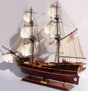 Modèle de bateau en bois, 50 cm de haut, navire artisanal - Product Image 3