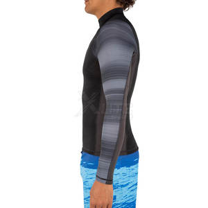 Haut de performance sportif respirant à séchage rapide conçu pour les hommes, manches longues, rashguard MMA, matière Spandex/Polyester pour le fitness - Product Image 3