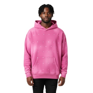 Sweat à capuche marron personnalisé avec impression à pois Streetwear mode hommes sweats à capuche sweats surdimensionnés en gros 2025 - Product Image 5