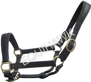 Halter de cheval de style selle anglaise légère en cuir souple avec finition chromée licol de cheval en cuir personnalisé - Product Image 5