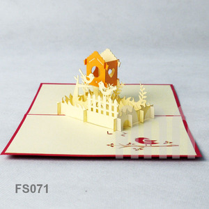Carte-cadeau de nid d'oiseau 3D Pop personnalisée à la main de haute qualité Style de mariage fabriqué au Vietnam papier imprimé découpé à l'emporte-pièce - Product Image 1