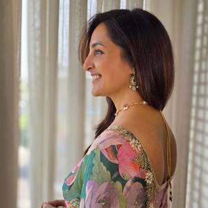 Sari en tissu georgette pur, travail de fils zari et de paillettes, style indien, longue blouse, été, sans plis, pour femmes, mariages, fêtes - Product Image 5