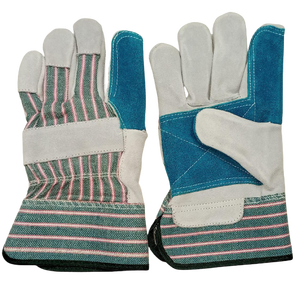 Gants de travail en cuir de vachette pour adultes Gants de construction et de soudage respirants Style uni résistant à la chaleur pour un usage quotidien - Product Image 5