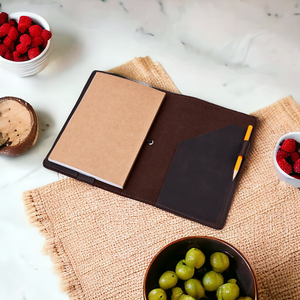 Cahier d'écriture en cuir classique fait à la main avec pages de bord Deckle pour la journalisation et les journaux personnels - Product Image 2