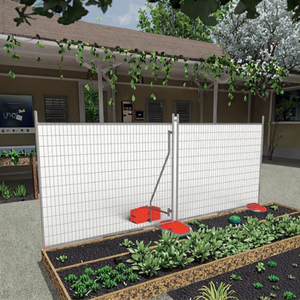 Valla Temporal Galvanizada Americana para Construcción, Valla Galvanizada con Varilla Horizontal, Malla de Alambre Soldada, Valla Temporal de Seguridad - Product Image 5