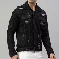 Chaqueta Vaquera Informal para Hombre, Diseño Único y Moderno, con Cuello Alto, Recubierta, Fabricada en Pakistán, Alta Calidad