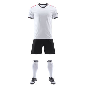 Schnellt rocknend Atmungsaktiv Hochwertige 100% Polyester Fußball uniform Team Set Benutzer definierte Jugend fußball trikots Großhandel Fußball bekleidung - Product Image 3