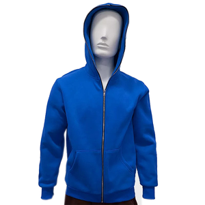 Sudadera con capucha y cremallera de cara completa de algodón pesado de alta calidad para hombre, ropa de calle con estampado personalizado, precio al por mayor para invierno - Product Image 2