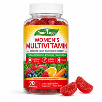 Gommes multivitaminées pour femmes, 16 vitamines, minéraux, mélange de superaliments, complexe B, vitamine D3, calcium, 90 gommes, étiquette privée OEM